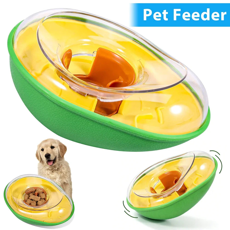 Glanvera Avocado Wobble Feeder — The Spill-Proof Slow Feeder Pets Obsess Over